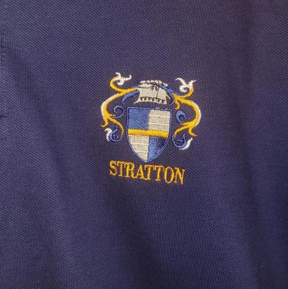 THE PERFECT SHIRT COMPANY Polo Large Stratton embroidery MADE IN USA LOT E16 - Picture 6 of 8